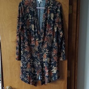Floral Patterned Long Sleeve Sweater